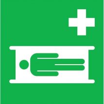 Panneau d'urgence film 150x150mm