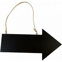 Memkey - Panneau en Bois Signe Flèche Fléchage Signes Signes de Craie Réutilisables Tableau directionnel Pendaison de Crémaillère Cadeau (Noir)