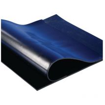 Panneau en caoutchouc l. 1,2 m l. 10 m épaisseur 5 mm noir nr/sbr avec insert de tissu