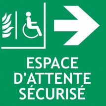Panneau Espace d'attente Sécurisé à droite
