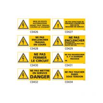 Signaletique.biz France - Panneau et Pictogramme de Signalisation danger électrique - C0430 - 980 x 350 mm