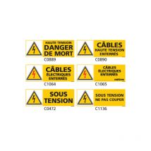 Signaletique.biz France - Panneau et Pictogramme de Signalisation danger électrique - C1136 - 700 x 250 mm