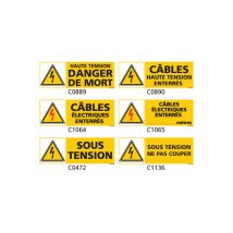 Signaletique.biz France - Panneau et Pictogramme de Signalisation danger électrique - C0889 - 980 x 350 mm