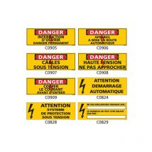 Signaletique.biz France - Panneau et Pictogramme de Signalisation danger électrique - C0897 - 700 x 250 mm