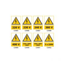 Panneau et Pictogrammes de Signalisation danger électrique - C0497 - 450 x 630 mm