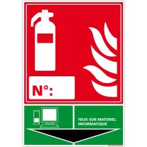 Signaletique.biz France - Panneau extincteur pour classe de feu. Matériel informatique . - Matériel informatique