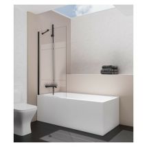 GME - Panneau fixe baignoire fix black 8 mm Mesure: 150x85 cm, Décoré: Frost Plus