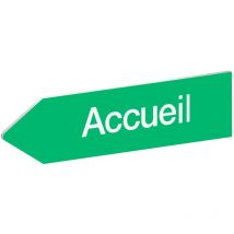 Panneau flèche directionnelle gauche personnalisable - Couleur vert pomme