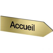 Decoho - Panneau flèche directionnelle droite personnalisable - Couleur or brossé