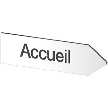 Panneau flèche directionnelle droite personnalisable - Couleur blanc