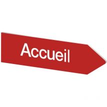 Panneau flèche directionnelle droite personnalisable - Couleur rouge