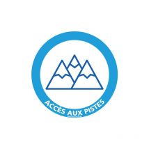 Signaletique.biz France - panneau information acces aux pistes (H0402) - Plastique pvc 1,5 mm - Diamètre 450 mm