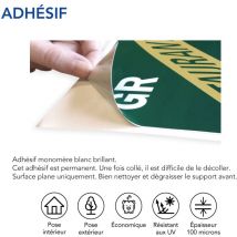 Signaletique.biz France - Panneau Information Personnes à Mobilité Réduite - Signalisation Accessibilité - Adhésif - 650 x 650 mm - Conforme iso 7010