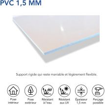 Signaletique.biz France - Panneau Information Personnes à Mobilité Réduite - Signalisation Accessibilité - Plastique pvc 1,5 mm - 450 x 450 mm