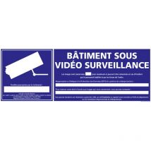 Signaletique.biz France - Panneau Information Bâtiment sous Vidéo Surveillance. Signalisation Information Sécurité. Autocollant, pvc ou Alu au choix
