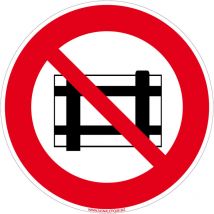 Panneau Interdiction de Déposer et d'Entreposer. Signalisation Interdiction. - Adhésif - Diamètre 450 mm