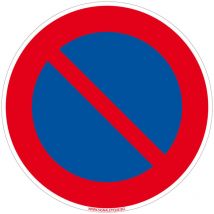 Signaletique.biz France - Panneau Interdiction de Stationner, Panneau de Signalisation Taille Standard 250 mm. Stationnement interdit picto .