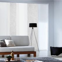 Panneau japonais tamisant à motif arbre - Blanc - L45 x H260cm