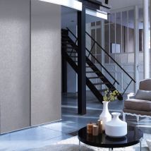 Panneau japonais tamisant uni - Gris - L45 x H260cm
