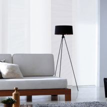 Panneau japonais voile ajouré lignes horizontales - Blanc - L45 x H260cm
