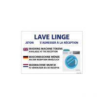 Panneau jeton lave linge (H0330) - Aluminium 2 mm - 630 x 450 mm