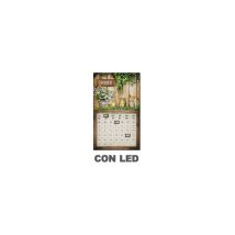 Panneau led avec calendrier marron rectangulaire cm30x50x1,8