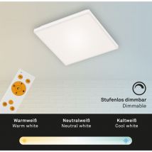 Cct led Panel Brilo ner leuchten frameless, 12 w, 1600 lm, IP20, blanc, plastique-métal, dimmable, avec télécommande, cct, 29,5 x 29,5 x 7 cm