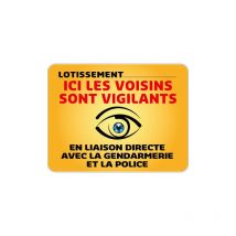 Signaletique.biz France - Panneau Lotissement Protection Ici Les Voisins sont Vigilants personnalisable (VG0004) - 900 x 700 mm