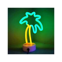 Panneau lumineux led en forme de palmier, lumière clignotante, veilleuse