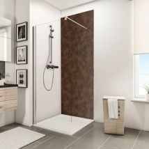 Schulte - Panneau mural Métal rouillé, revêtement pour douche et salle de bain, DécoDesign décor 100 x 210 cm
