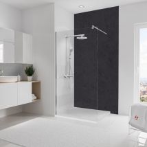 Panneau mural 125 x 255 cm Ardoise, revêtement pour douche et salle de bain, DécoDesign décor Schulte