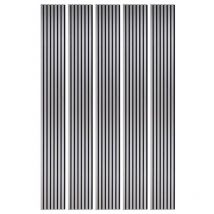 Decoon - Mur tv - Lot de 5 Panneaux tasseaux bois 250 x 30 x 1,9 cm - alu/feutrine noir - 3,75m²