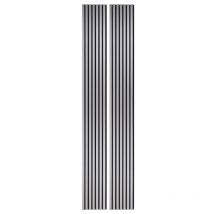 Decoon - Lot de 2 Panneaux tasseaux bois 250 x 30 x 1,9 cm - alu/feutrine noir - 1,5m²