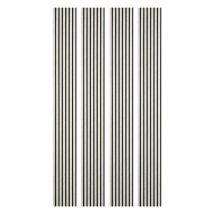 Decoon - Lot de 4 Panneaux tasseaux bois 250 x 30 x 1,9 cm - décor marbre blanc/feutrine noir - 3m²
