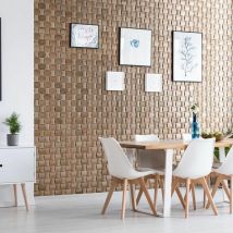 Wooden Wall Design - Parement Bois Massif Revêtement Mural Bois 1m²