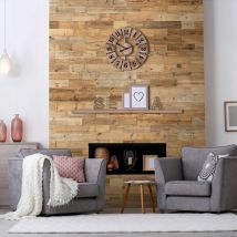 Wooden Wall Design - Parement Bois Nature Revêtement Mural Bois 1m²