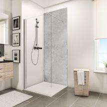 Schulte - Panneau mural Pierre gris clair brillant, revêtement pour douche et salle de bain, DécoDesign brio 100 x 210 cm