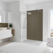 Schulte - Panneau mural Taupe, revêtement pour douche et salle de bain, DécoDesign couleur 120 x 210 cm