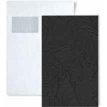 1 ÉCHANTILLON S-24942 WallFace CREPA Graphite Black STRUCTURE Collection ÉCHANTILLON Panneau mural au format A5