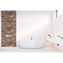 Roth - Panneau mural vipanel Rénovation rapide pour salle de bain, bois acajou mat 100 x 210 cm, ep. 3 mm
