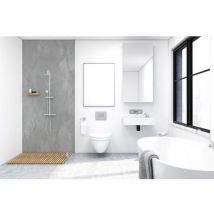 Roth - Panneau mural vipanel Rénovation rapide pour salle de bain, béton anthracite mat 150 x 255 cm, ep. 3 mm