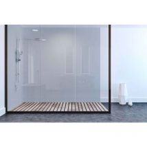 Roth - Panneau mural vipanel Rénovation rapide pour salle de bain, gris mat perlé 100 x 210 cm, ep. 3 mm