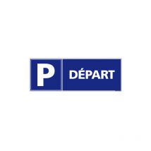 Signaletique.biz France - panneau parking depart (L0707) - Aluminium 2 mm - 980 x 350 mm