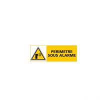 Panneau perimetre sous alarme (C0438) - Plastique pvc 1,5 mm - 210 x 75 mm