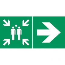 Panneau Point de Rassemblement à Droite