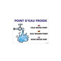 Panneau point d'eau froide (H0438) - Adhésif - 105 x 75 mm