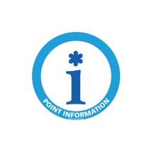 Signaletique.biz France - panneau point information touristique (H0404) - Plastique pvc 1,5 mm - Diamètre 450 mm