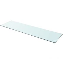 Helloshop26 - Panneau pour étagère verre transparent 110 x 30 cm