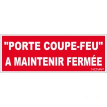 Novap - Panneau Porte coupe feu a maintenir fermée - Rigide 330x120mm - 4140520