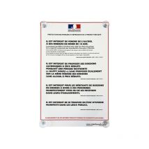 Panneau 'protection des mineurs' dimensions 60 x 40 cm avec fixation ventouses